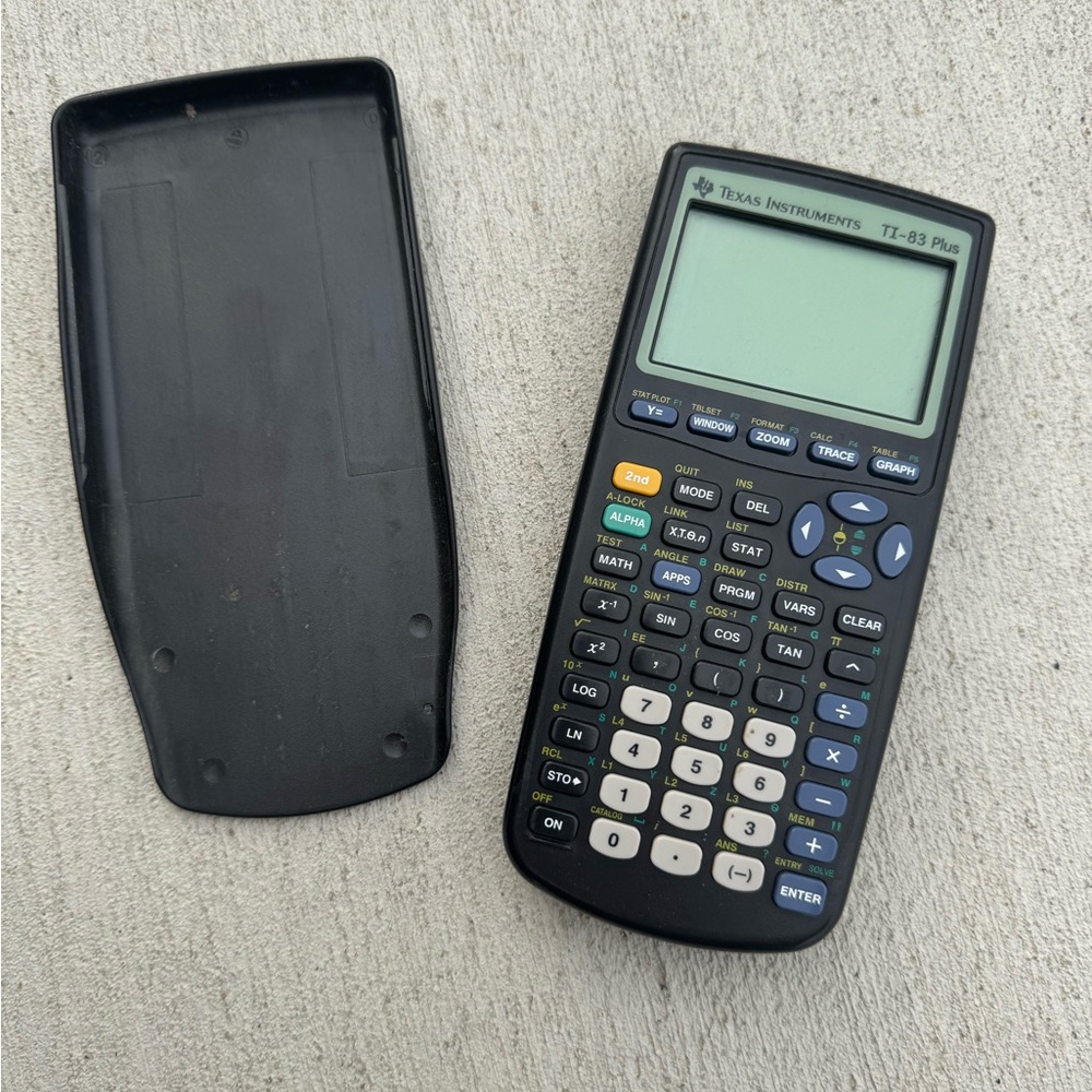 Texas Instruments TI-83 Plus Graphing Calculator with Black Case